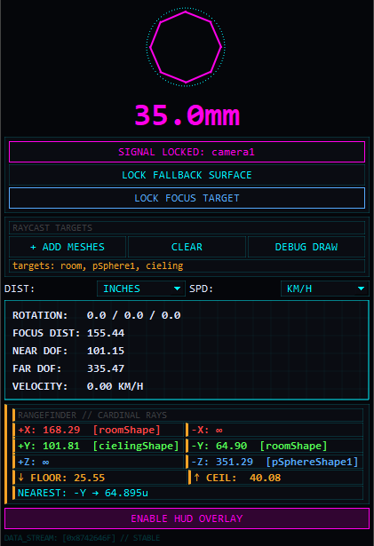 CamHUD UI
